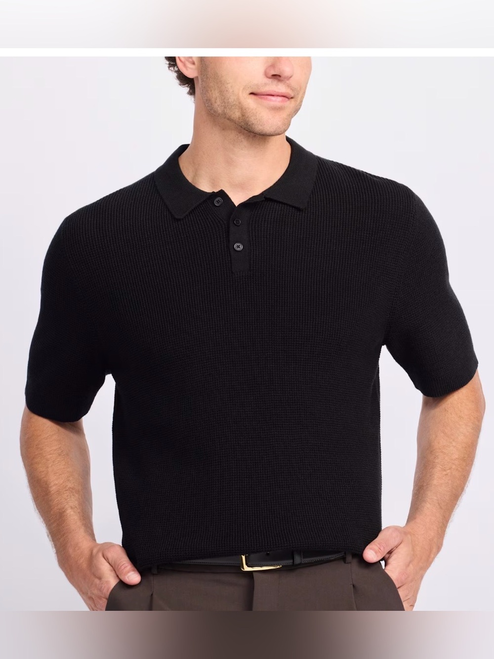 Hawker Rye Vintage Slub Sweater Knit Polo NWT Medium